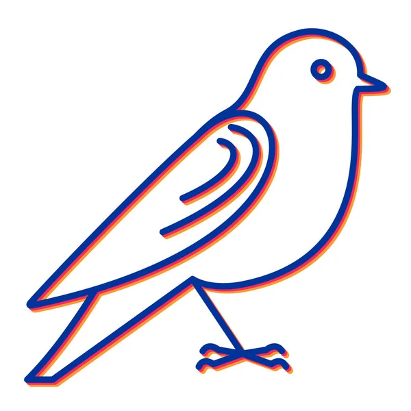 白い背景に孤立したハトのアイコンベクトル 透明サイン 線とアウトラインスタイルのデザインを線形色で鳩 — ストックベクタ