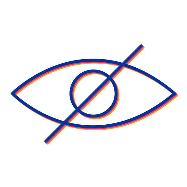 Eye Line Icon Vector Illustration — Stock Vector