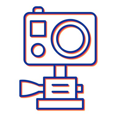 kamera satırı simgesi, vektör çizim