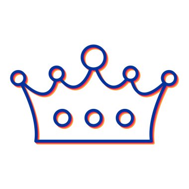 taç simgesi vektör illüstrasyonu