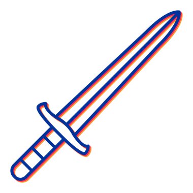 kılıç simgesi vektör illüstrasyonu