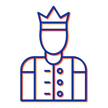 Ortaçağ şövalye ikonu vektör çizimi