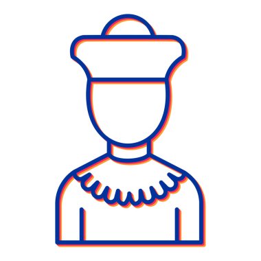 Kasklı bir kadının vektör çizimi