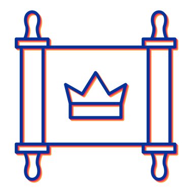 king line simgesi, vektör illüstrasyonu