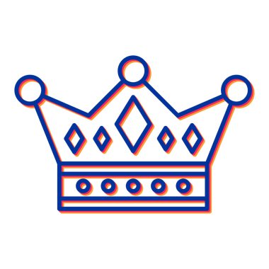 taç simgesi vektör illüstrasyonu