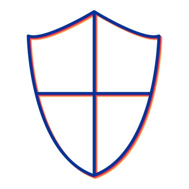 kalkan ikon vektör illüstrasyonu