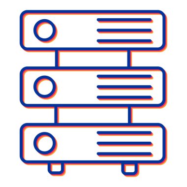 veritabanı. Web simgesi basit illüstrasyon