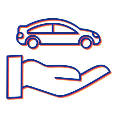 araba simgesi vektör illüstrasyonu