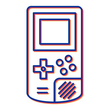 oyun konsolu simgesi. Beyaz arkaplanda izole edilmiş web tasarımı için oyun alanı vektör çizelgesi çizimi sembolü