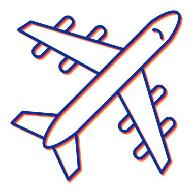 uçak ikonu vektör illüstrasyonu