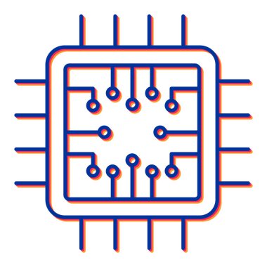 İşlemci. Web simgesi basit illüstrasyon