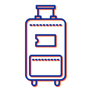 bavul ikonu vektör illüstrasyonu