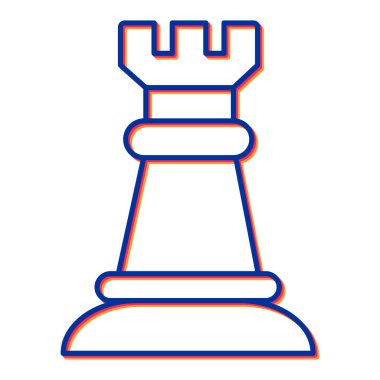 Satranç. Web simgesi basit illüstrasyon