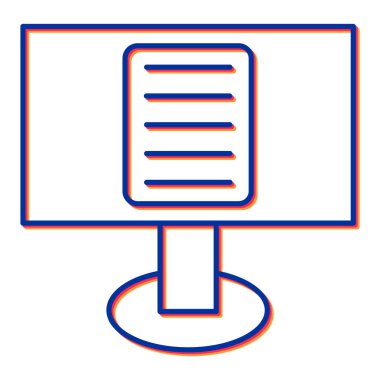 vektör lcd simgesi illüstrasyonu