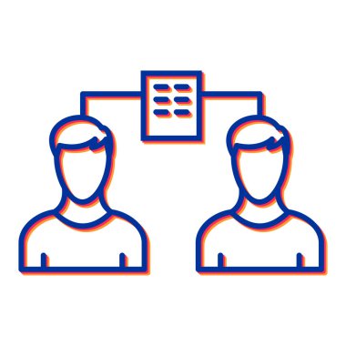 İş insanları simgesinin vektör illüstrasyonu