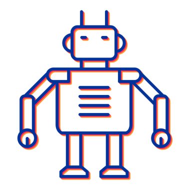 robot ikon vektör illüstrasyonu