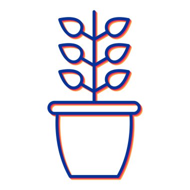 bitki çizgisi ikon vektörü. İnce çizgi işareti. izole edilmiş sınır sembolü çizimi