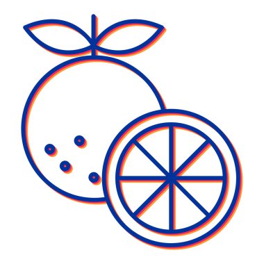Limon ve meyve ikonunun vektör çizimi. yiyecek ve içecek sembolü.