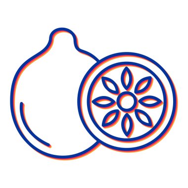 limon meyvesi ikonu vektör çizimi tasarımı