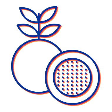 Meyve ve sebze simgesinin vektör illüstrasyonu