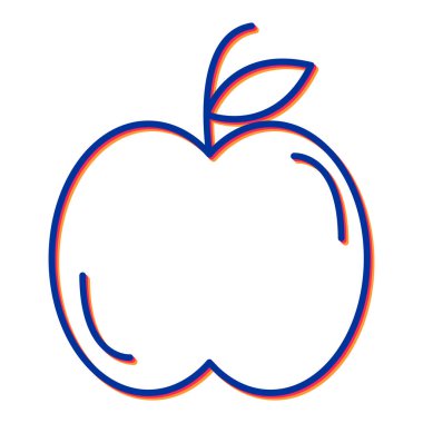 elma ikonu vektör illüstrasyonu