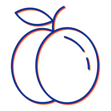 elma ikonu vektör illüstrasyonu