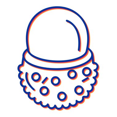 Şapka ikonu. Web için eşarp vektör simgelerinin özet çizimi