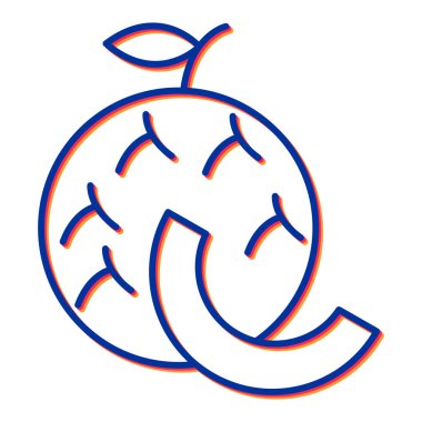 Renkli ve ince çizgi simgesinin vektör çizimi