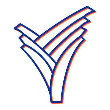 Güzel bir simge ögesinin vektör illüstrasyonu