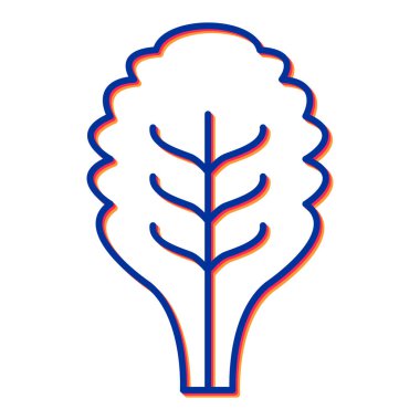 Bir ağaç simgesinin vektör illüstrasyonu