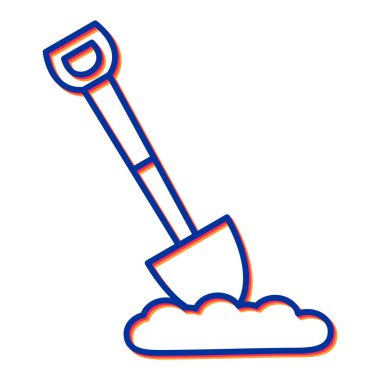 kürek simgesi vektör illüstrasyonu