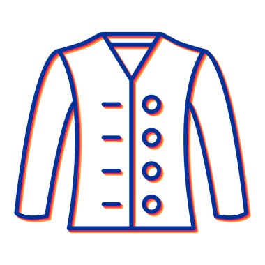 Ceket simgesi, vektör illüstrasyonu basit tasarım