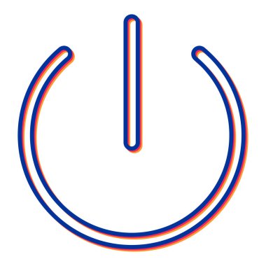 güç kapama simgesi, vektör illüstrasyonu basit tasarım