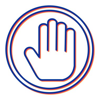 dur işareti simgesi, vektör illüstrasyonu basit tasarım