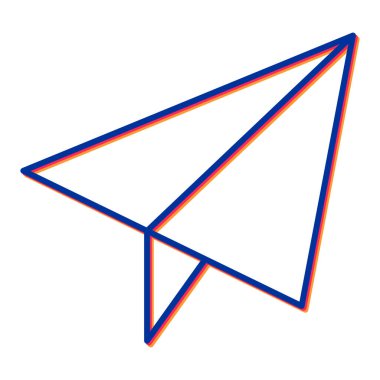 Kağıt uçak ikonu. vektör illüstrasyonu