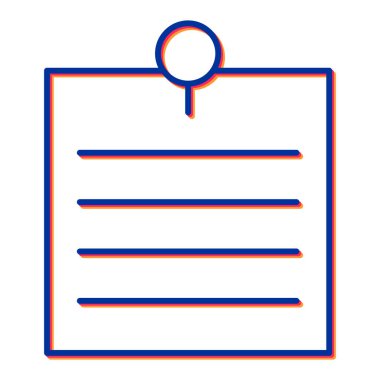 Not ve kalem ikonlu pano. vektör illüstrasyonu