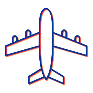 uçak ikonu vektör illüstrasyonu