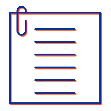 Belge. Web simgesi basit illüstrasyon