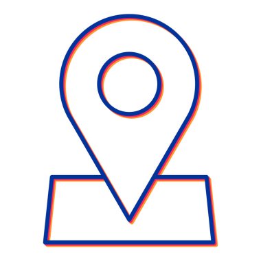 konum pin simgesi vektör illüstrasyonu