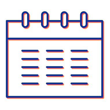 Takvim simgesi vektör illüstrasyonu