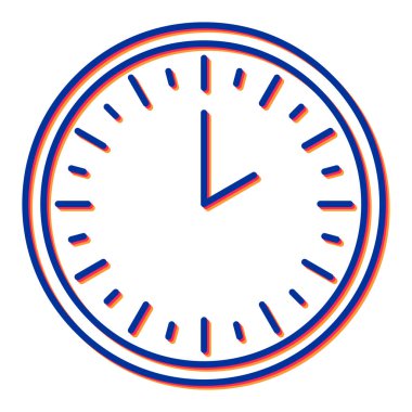 Saat simgesi vektör illüstrasyonu