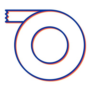 Teyp simgesi, vektör illüstrasyonu basit tasarım