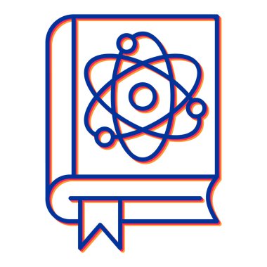 Bilimsel kitap. Web simgesi basit illüstrasyon