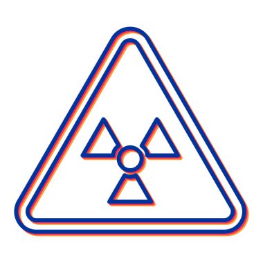 Radyasyon. Tehlike sembolü Tehlike uyarısı. vektör illüstrasyonu