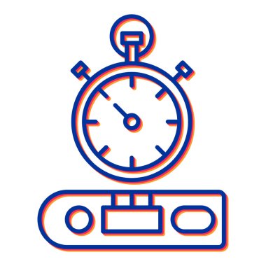 Kronometre simgesi. Web için zaman vektör simgelerinin özet çizimi