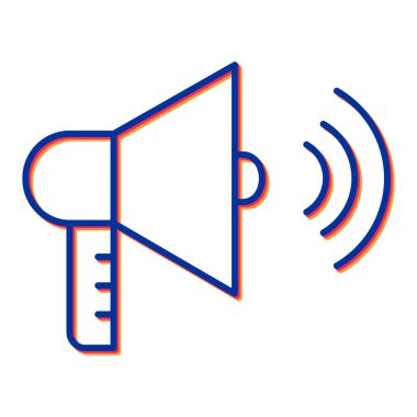 Megafon ikonu vektör illüstrasyonu