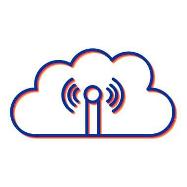 ağ bağlantısı vektör çizim bulut