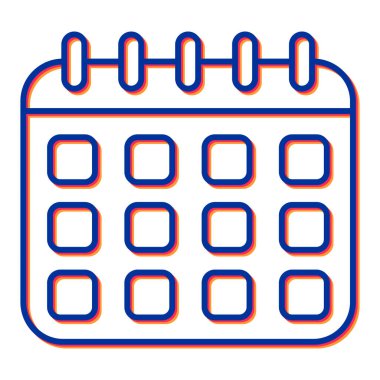 Takvim simgesi vektör illüstrasyonu