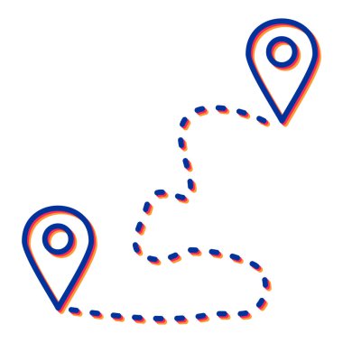 Harita işaretleyici simgesi. vektör illüstrasyonu.