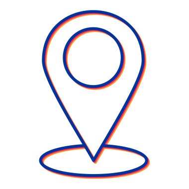 konum pin simgesi vektör illüstrasyonu